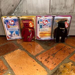 Ty Beanie Baby The End Millennium Bear sealed 99 2000 Vintage